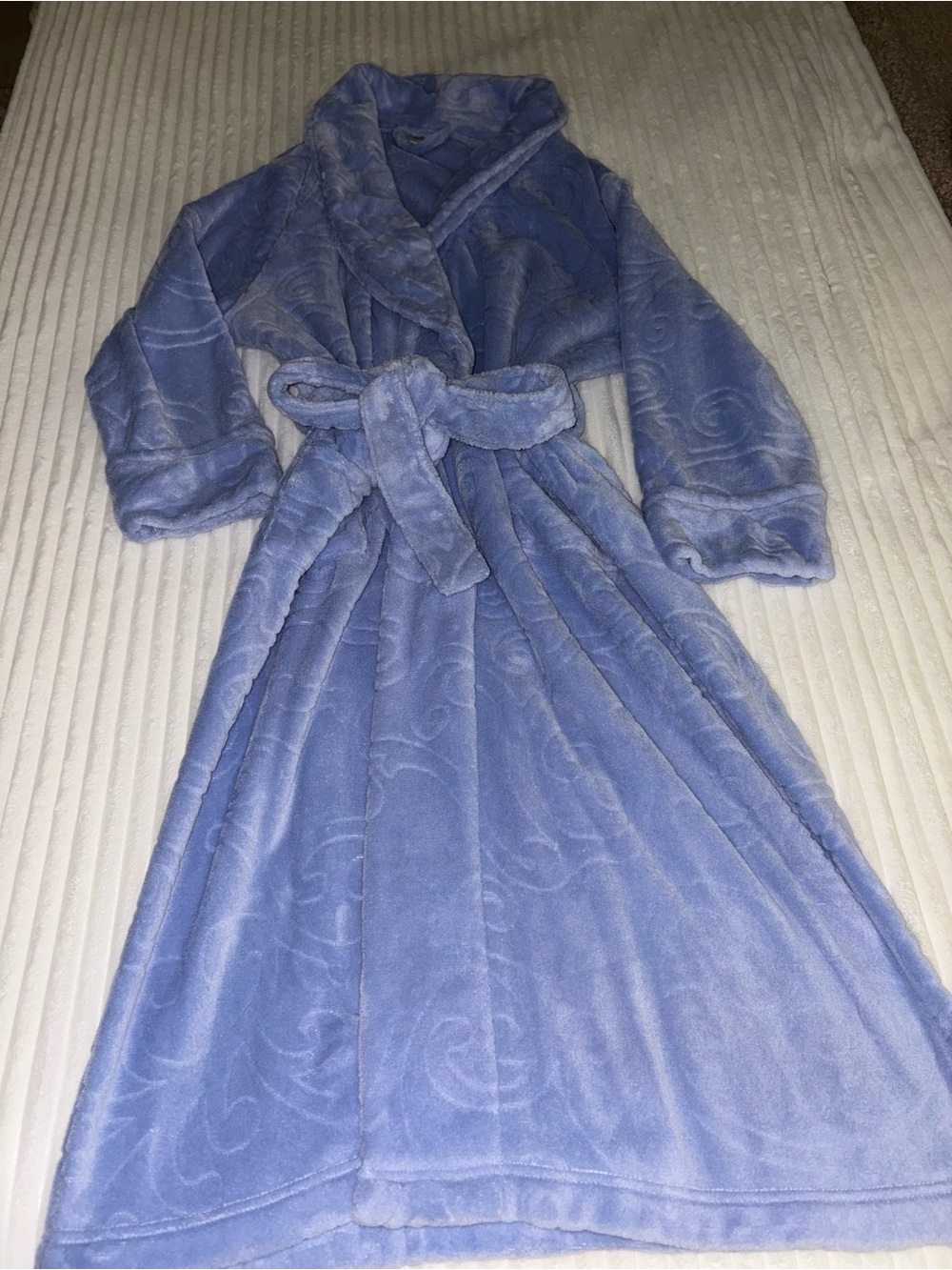 Croft & Barrow Soft Plush Women's Belted Robe - Blue Large